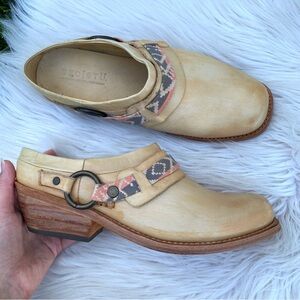 Bed Stu Aztec Leather Clog Western Mules Shoes 9.5
